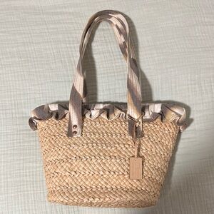 Polo Ralph Lauren Stylish Tan Woven Tote Bag